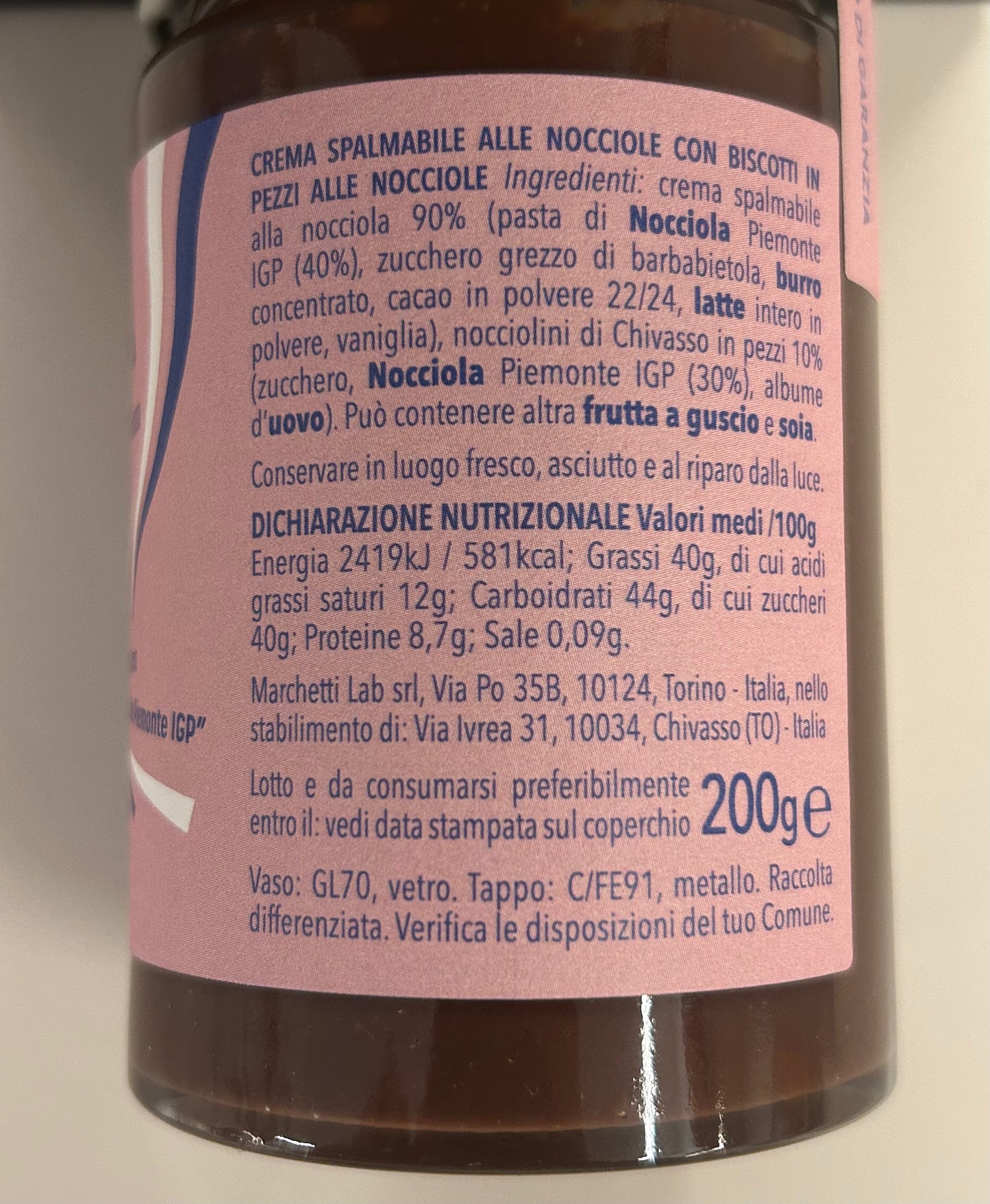 Cremà con Nocciolini
