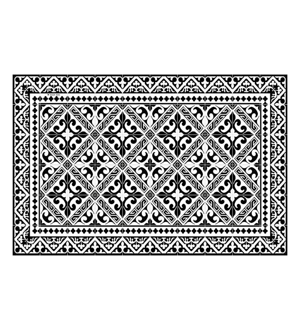 2 Tovagliette all'americana Flor de Lis B&W