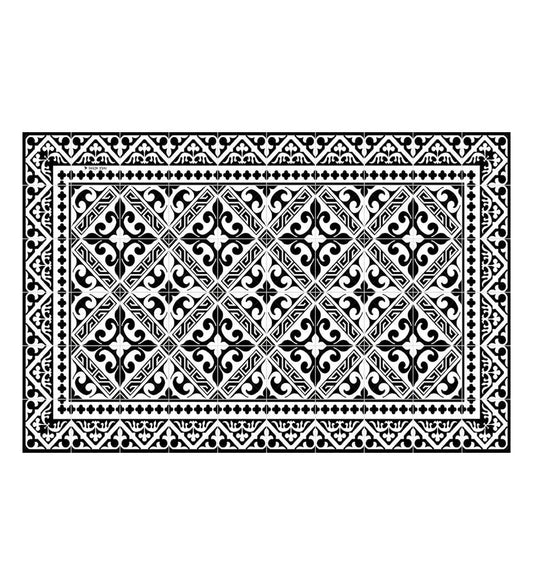 2 Tovagliette all'americana Flor de Lis B&W