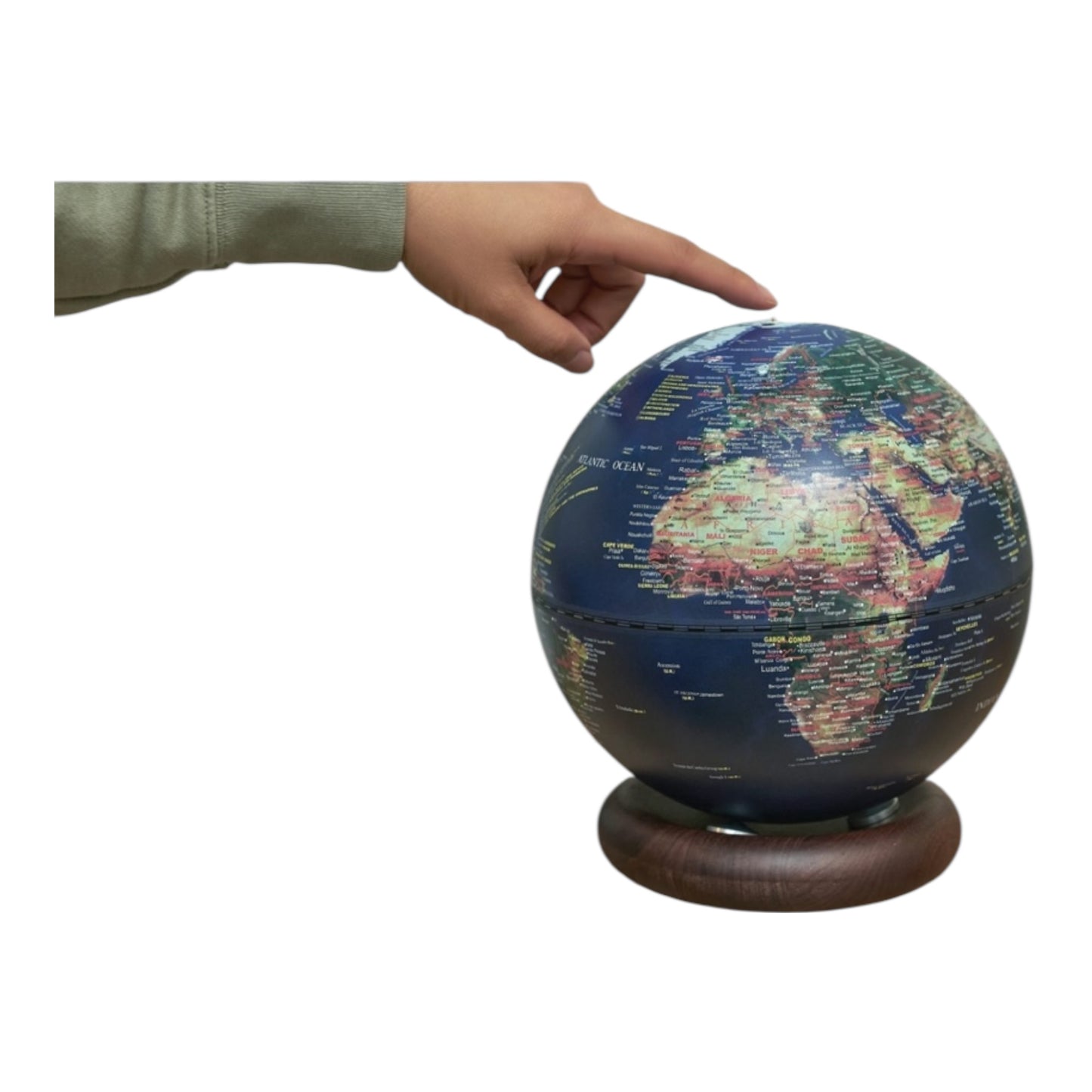 Mappamondo con Base Legno