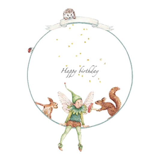 Biglietto Happy Birthday Elfo Bosco