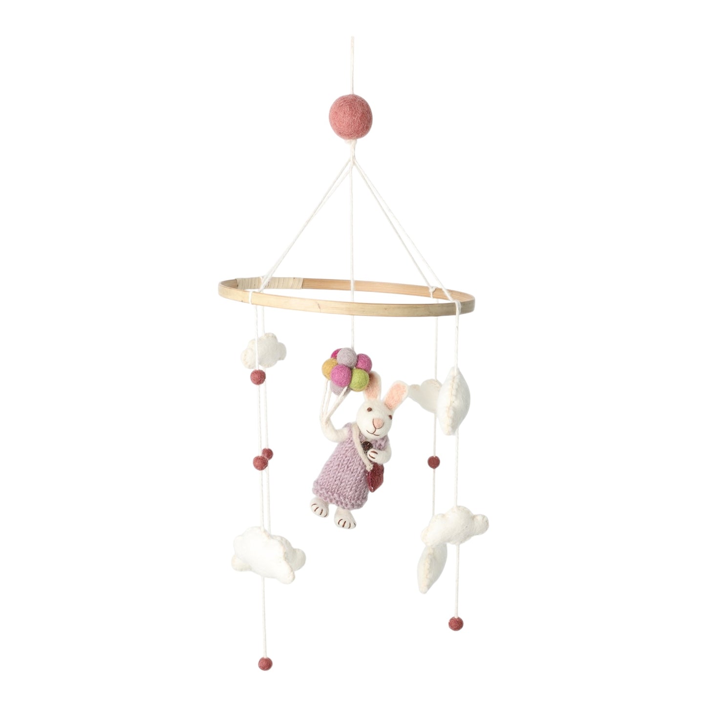 Mobile Coniglio Bianco con Palloncini