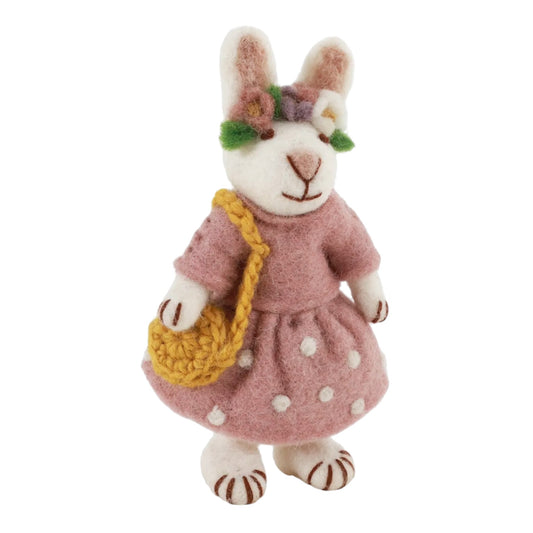 Coniglio con Cerchietto Fiori