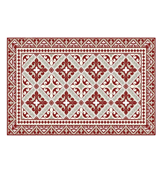 2 Tovagliette all'americana Flor de Lis Red