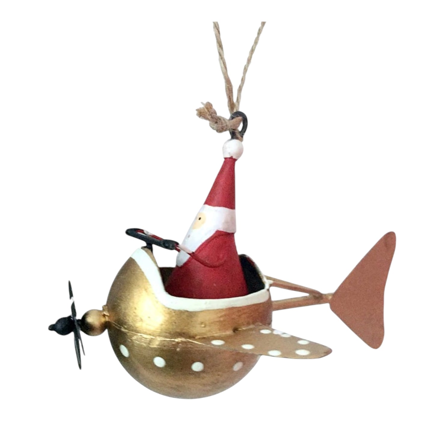 Babbo Natale con Elicottero Oro