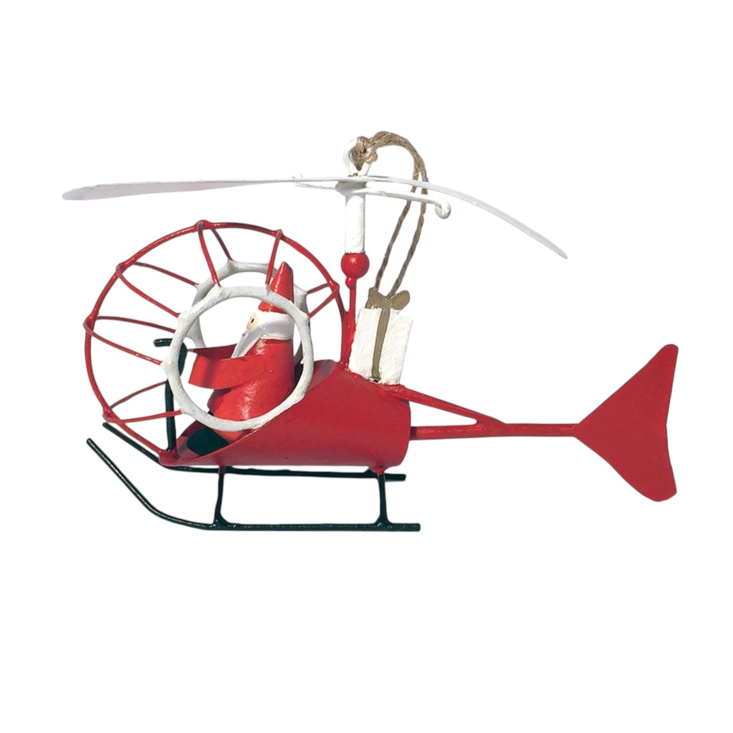 Babbo Natale Elicottero Rosso