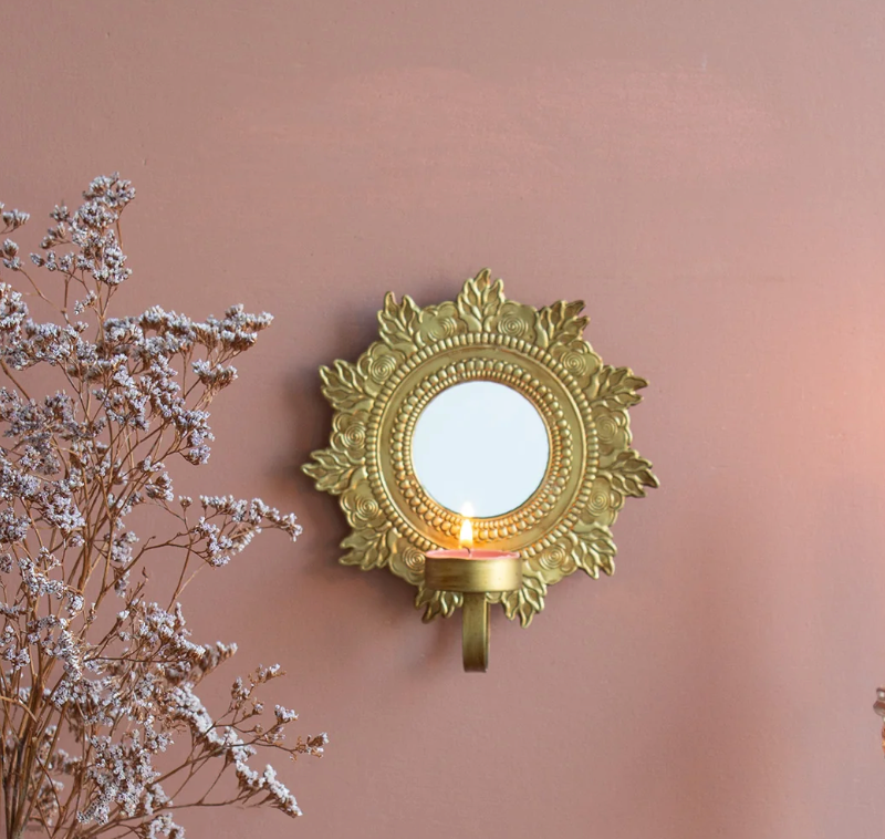 Specchio da appendere con porta Tealight